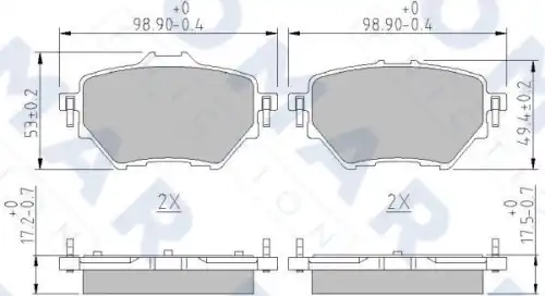 Fo 261781 колодки дисковые задние