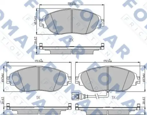 Тормозные колодки FOMAR FRICTION FO 688081