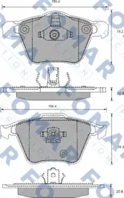 Тормозные колодки FOMAR FRICTION FO 698081