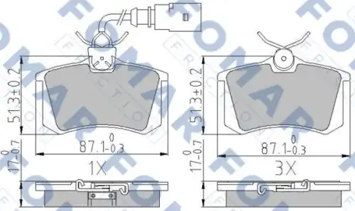 Тормозные колодки FOMAR FRICTION FO 904581