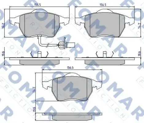 Тормозные колодки FOMAR FRICTION FO 907181