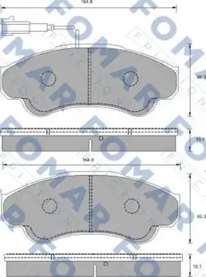 Тормозные колодки FOMAR FRICTION FO 909881