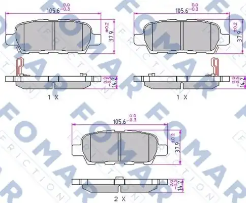 Тормозные колодки FOMAR FRICTION FO 923981