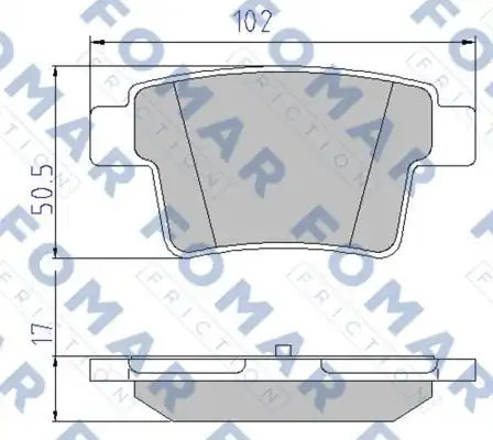 Тормозные колодки FOMAR FRICTION FO 928581