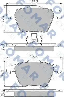 FO846481 FOMAR Friction Тормозные колодки