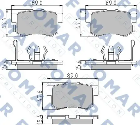 FO860781 FOMAR Friction Тормозные колодки