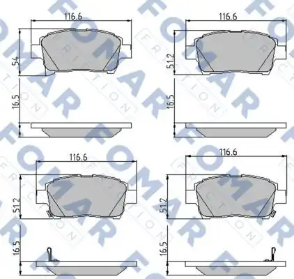 FO892181 FOMAR Friction Тормозные колодки