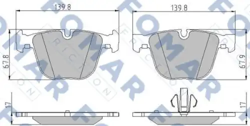 FO895081 FOMAR Friction Тормозные колодки