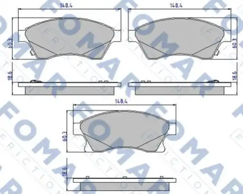 FO895681 FOMAR Friction Тормозные колодки