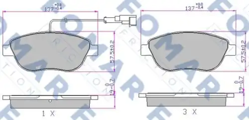 Тормозные колодки FOMAR FRICTION FO907681