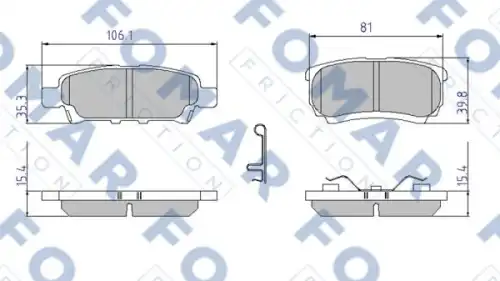 Тормозные колодки FOMAR FRICTION FO921781