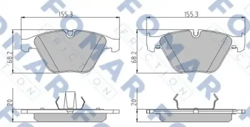 Тормозные колодки FOMAR FRICTION FO922681