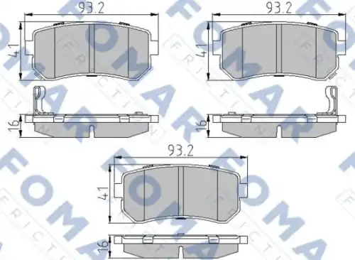 Тормозные колодки FOMAR FRICTION FO924081