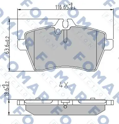 Тормозные колодки FOMAR FRICTION FO929681