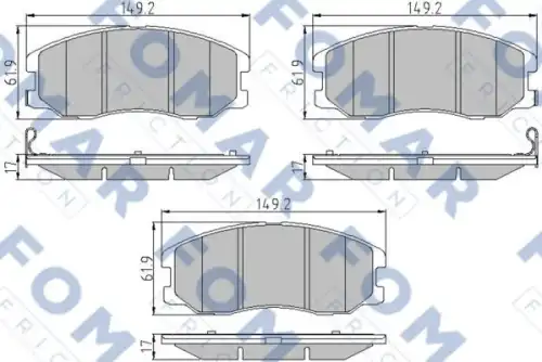 Тормозные колодки FOMAR FRICTION FO930881