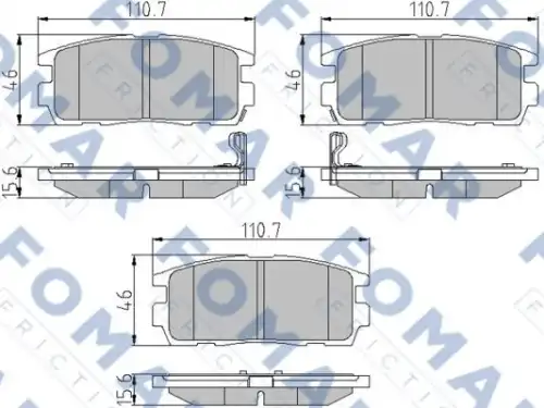 Тормозные колодки FOMAR FRICTION FO930981