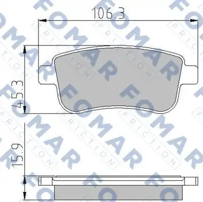 Тормозные колодки FOMAR FRICTION FO931581