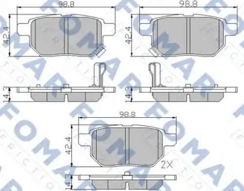 Тормозные колодки FOMAR FRICTION FO933481