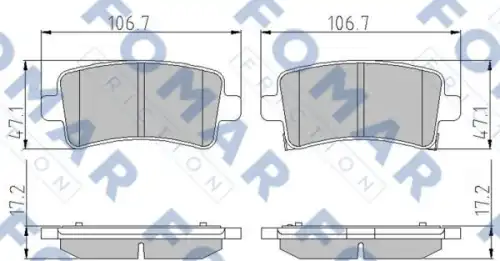 Тормозные колодки FOMAR FRICTION FO936381