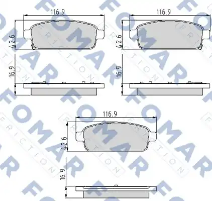 Тормозные колодки FOMAR FRICTION FO936481