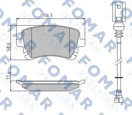 FO936681 FOMAR Friction Тормозные колодки