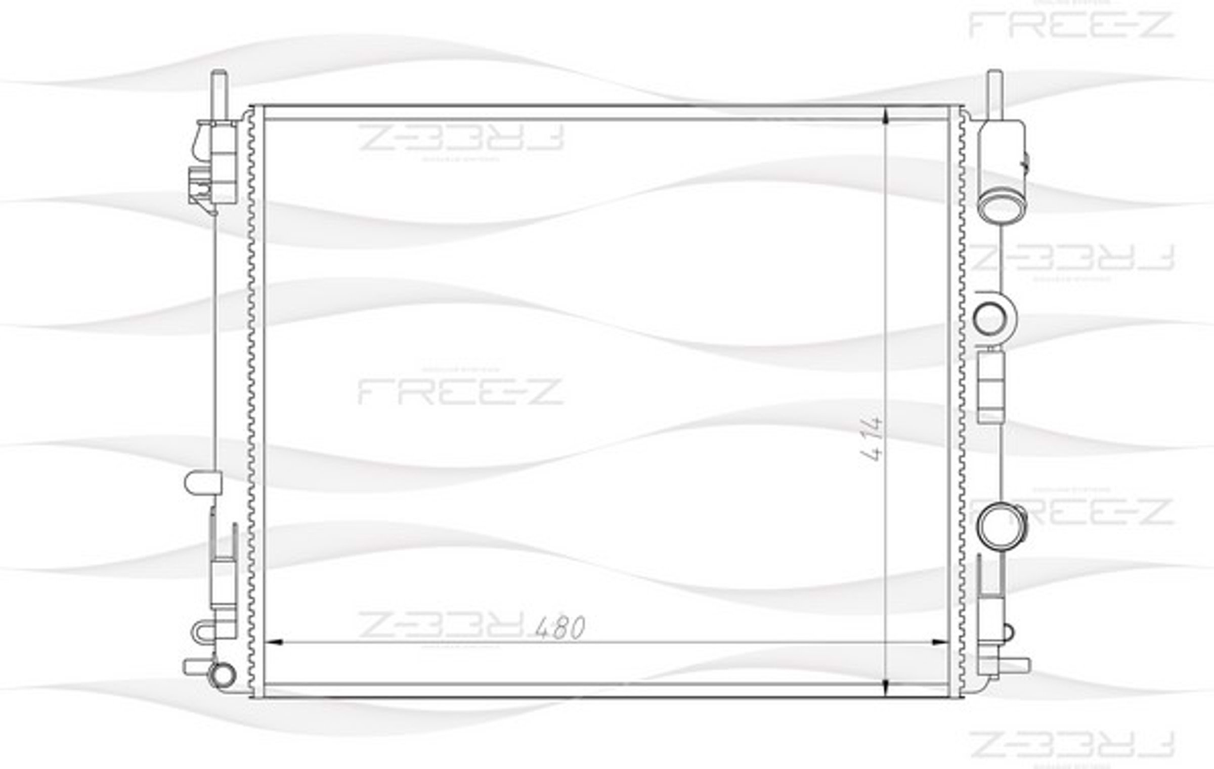 KK0184 FREE-Z Радиатор системы охлаждения