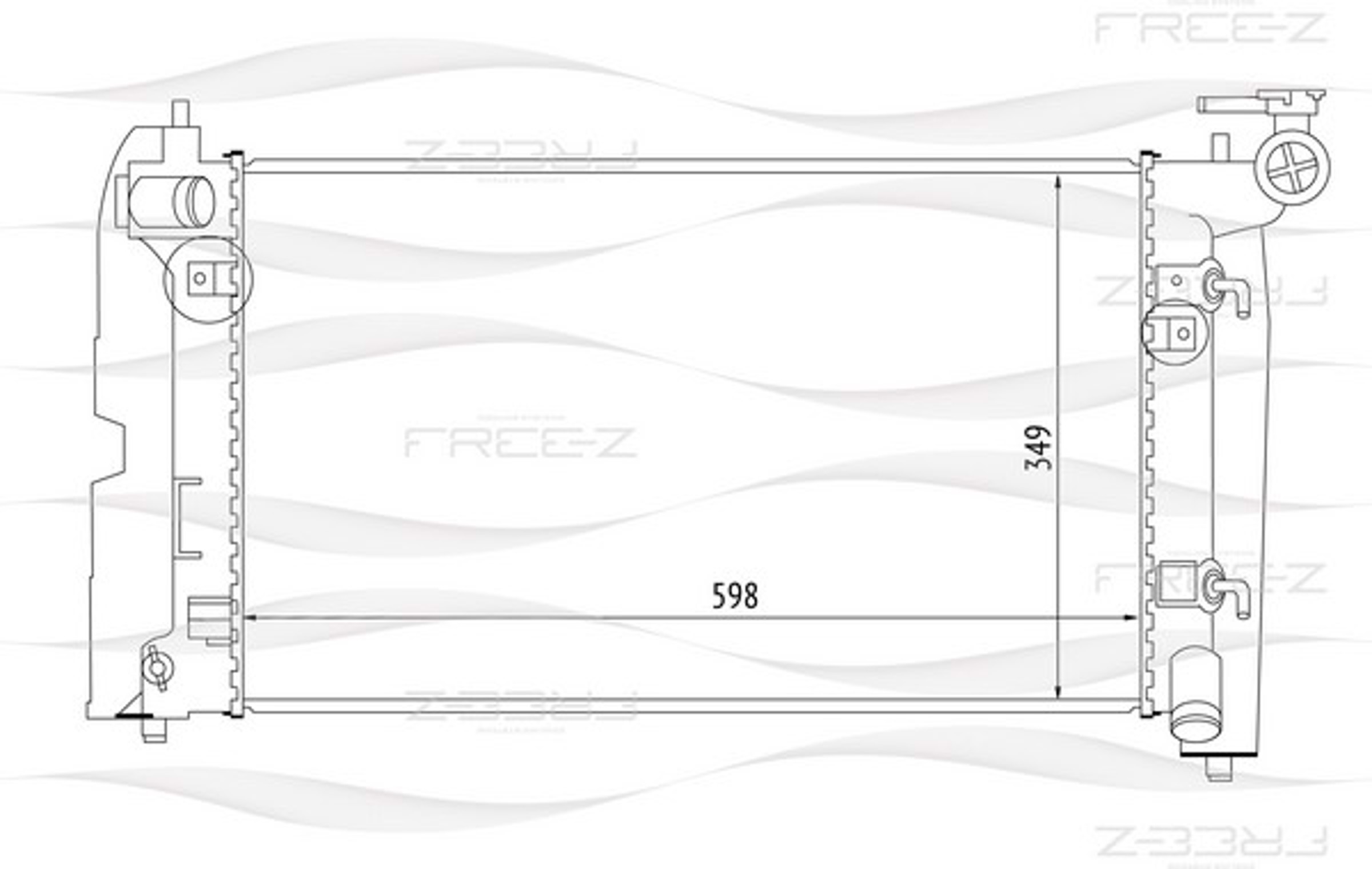 KK0192 FREE-Z Радиатор системы охлаждения