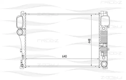 KK0231 FREE-Z Радиатор системы охлаждения MERCEDES W221 05->