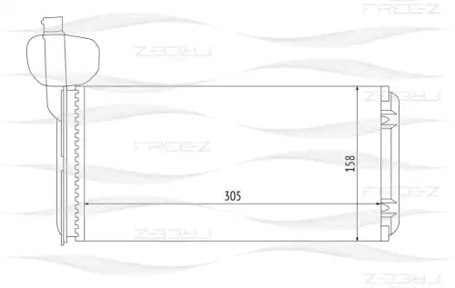 KW0250 FREE-Z Радиатор отопителя кабины