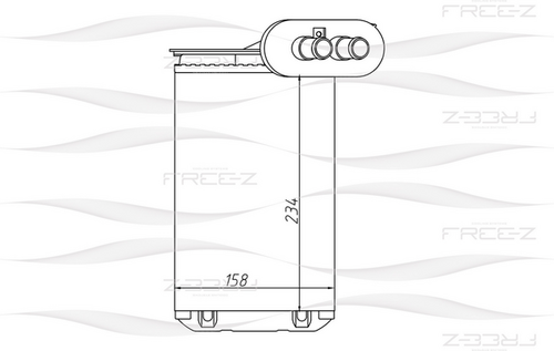KW0249 FREEZ Радиатор отопителя кабины