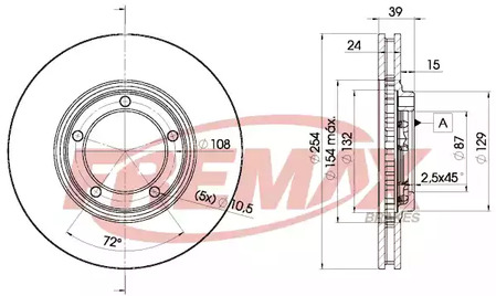 Диск тормозной FREMAX BD-0301