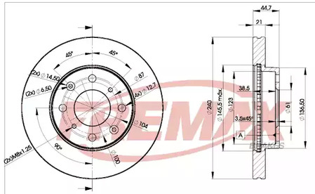 Диск тормозной FREMAX BD-1701