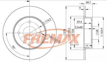 Диск тормозной FREMAX BD-2083