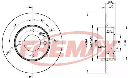 Диск тормозной FREMAX BD-3325