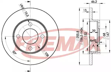 Диск тормозной FREMAX BD-3632