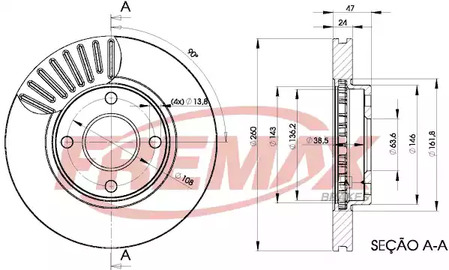 Диск тормозной FREMAX BD-6784