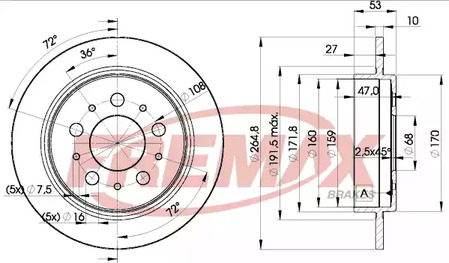 Диск тормозной FREMAX BD-9290
