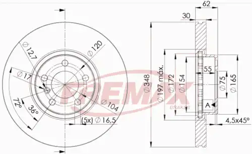 тормозные диски FREMAX BD-1986