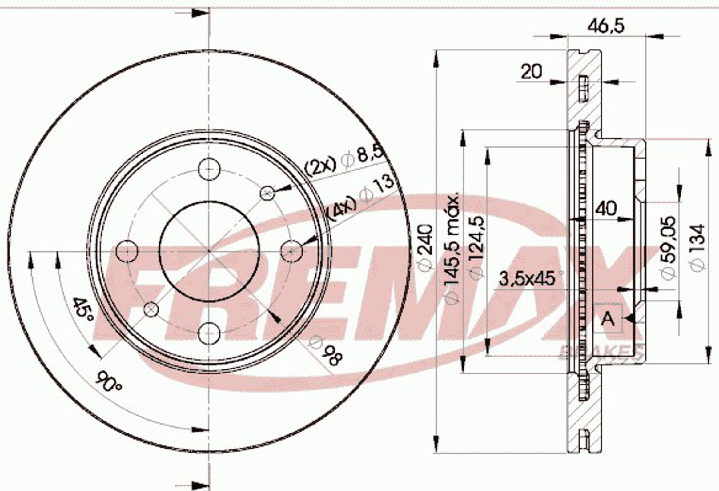 Диск тормозной FREMAX BD-0178