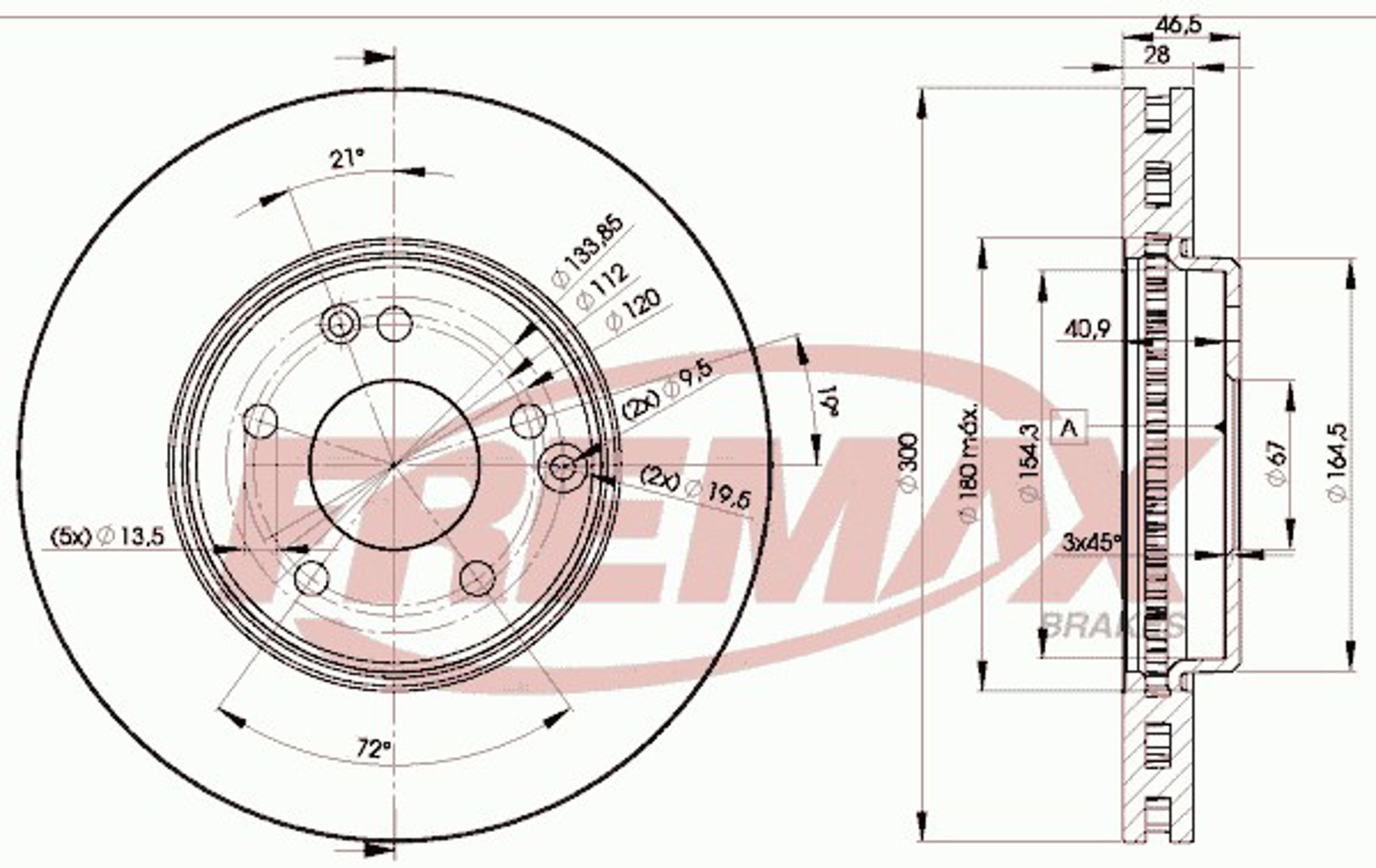 Диск тормозной FREMAX BD-0411