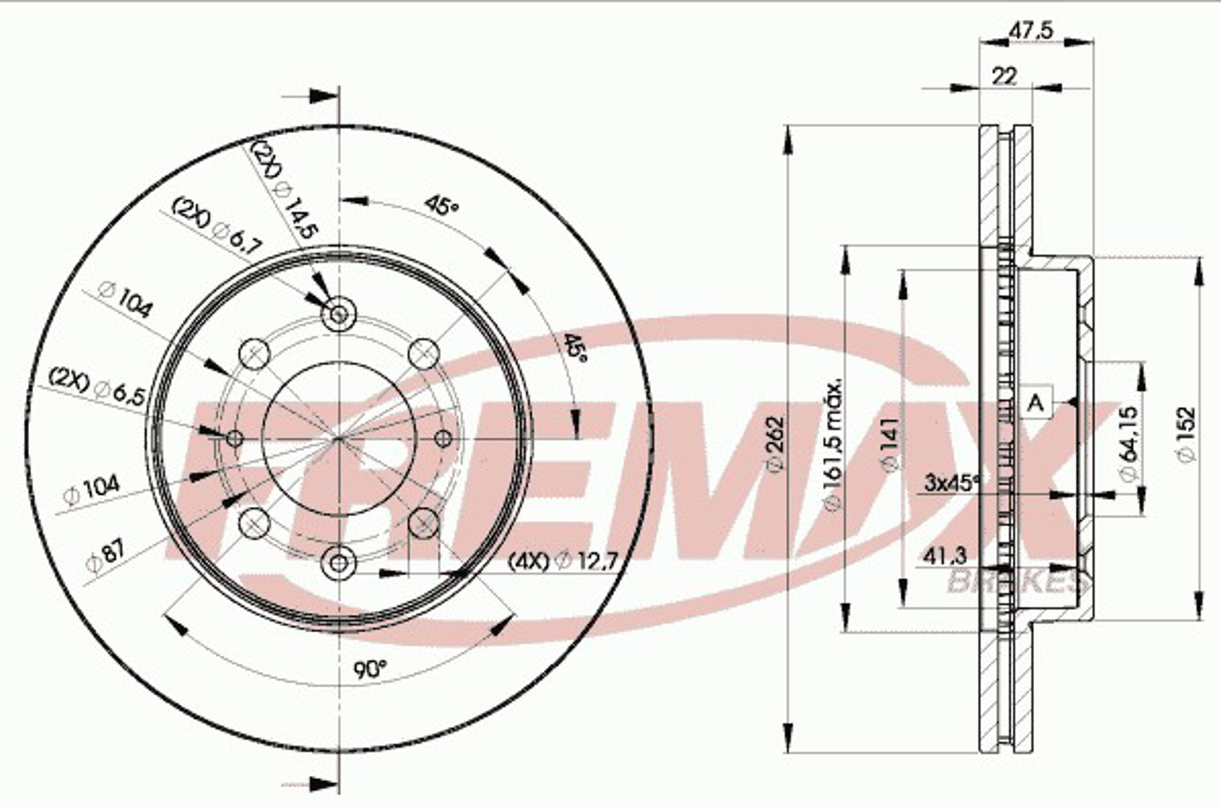 Диск тормозной FREMAX BD-0830