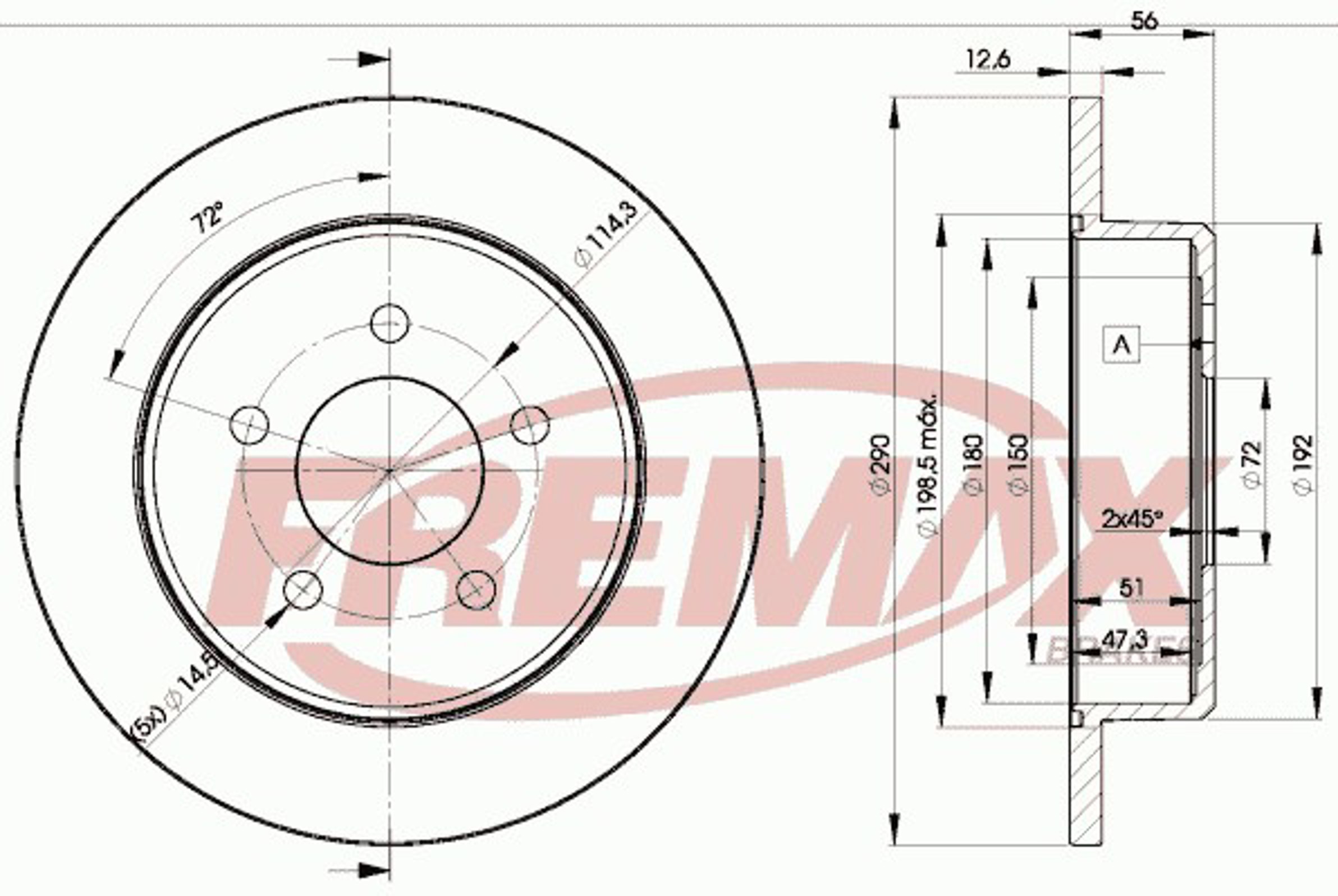 Диск тормозной FREMAX BD-1023