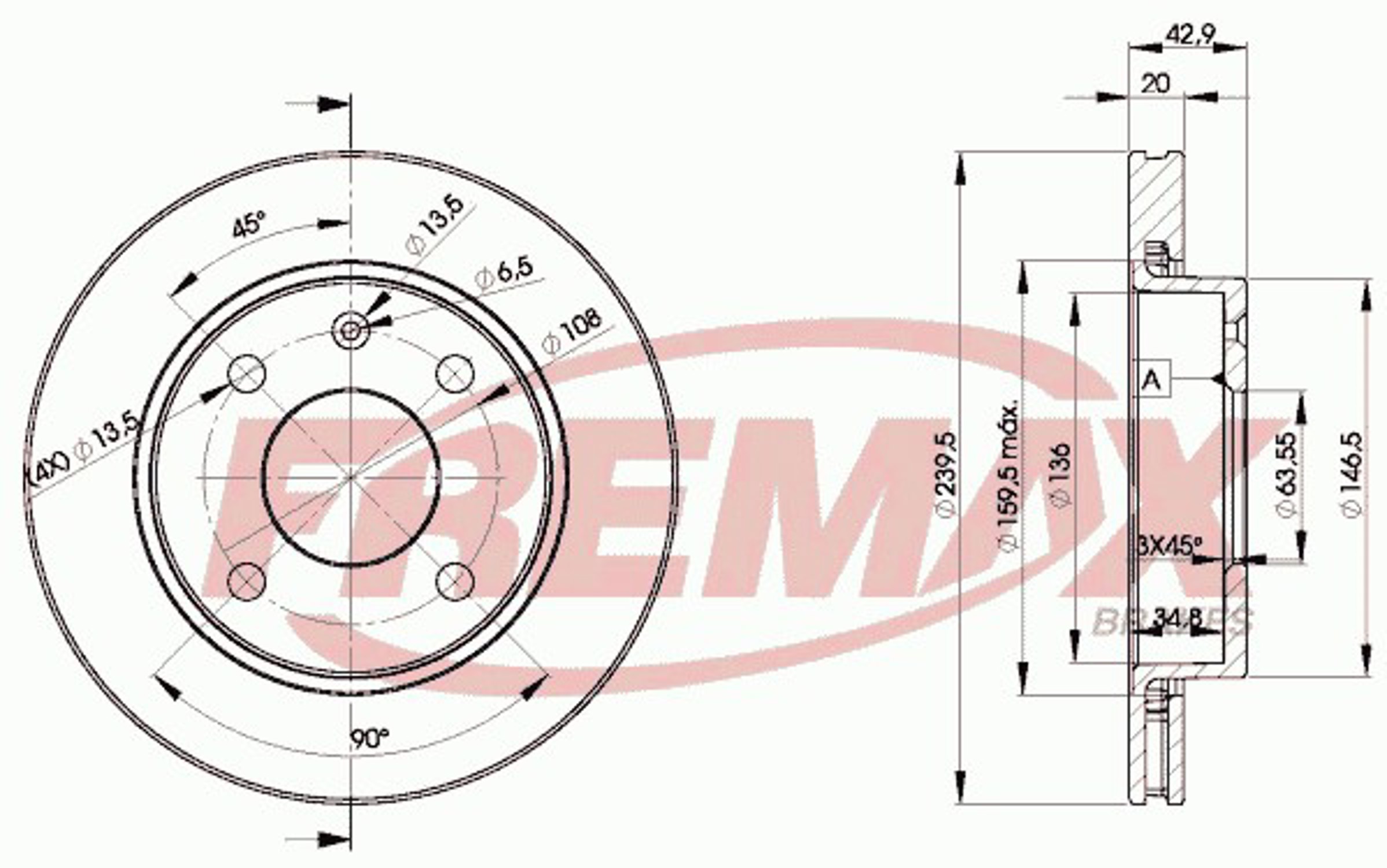 Диск тормозной FREMAX BD-1064