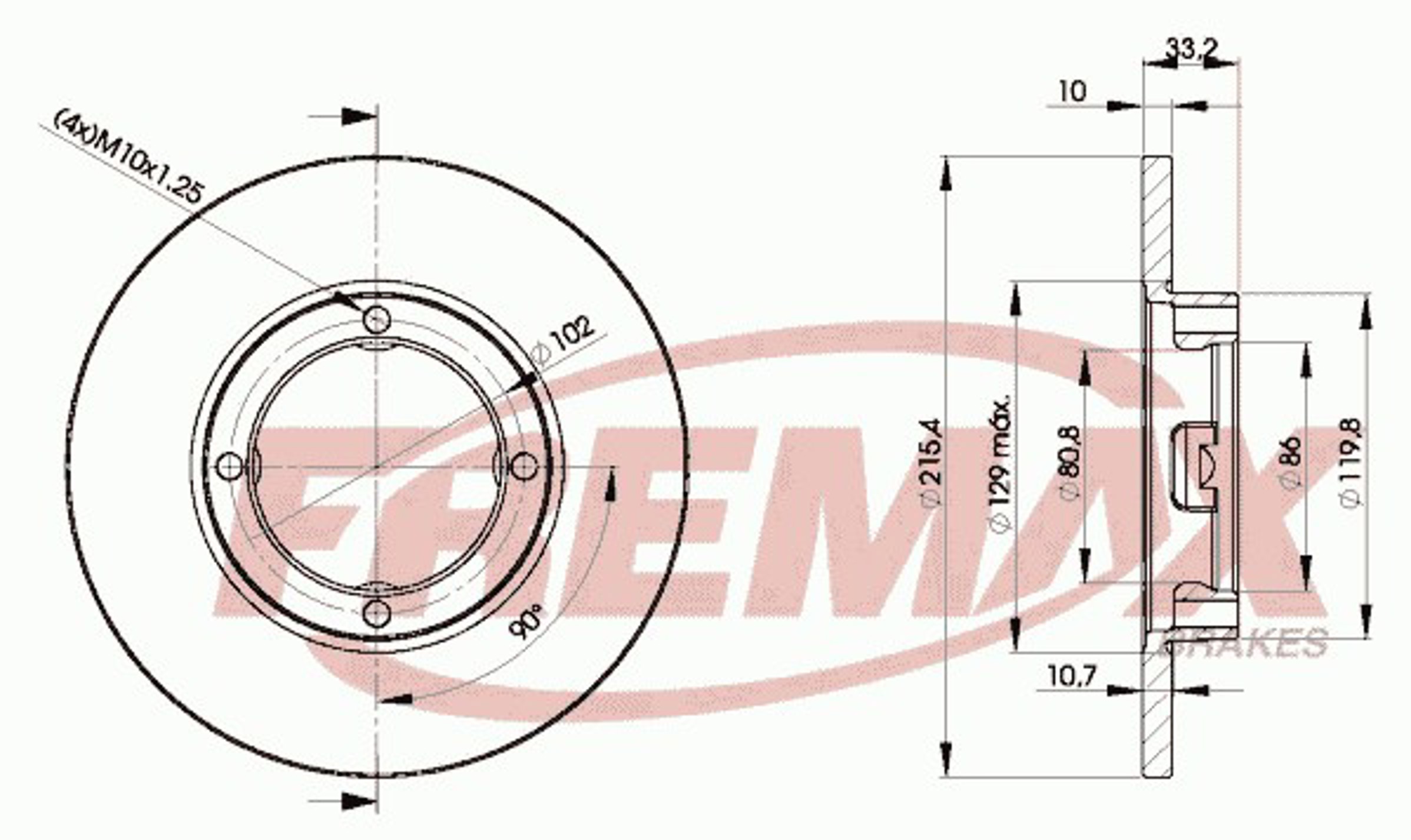 Диск тормозной FREMAX BD-1160