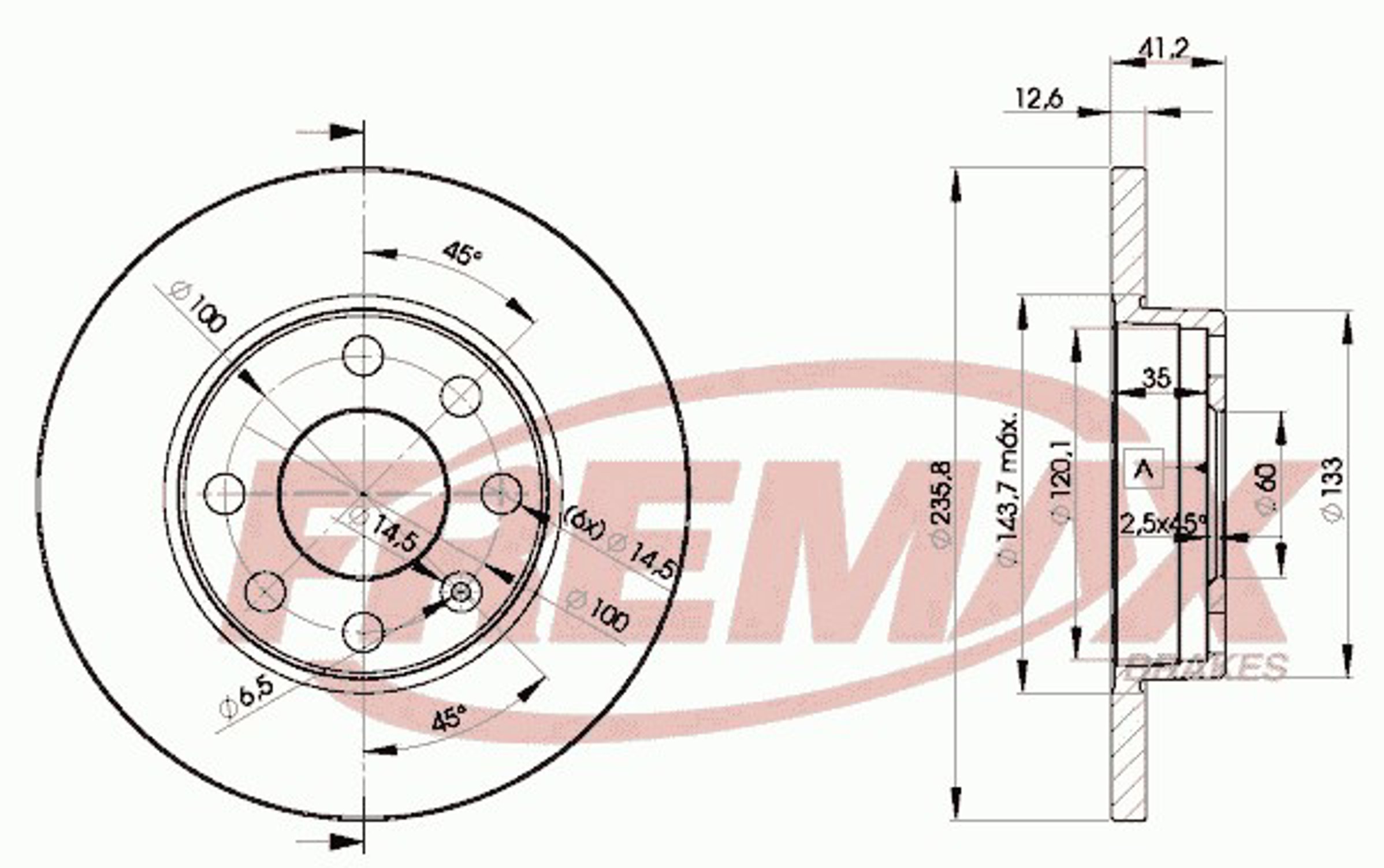 Диск тормозной FREMAX BD-1240