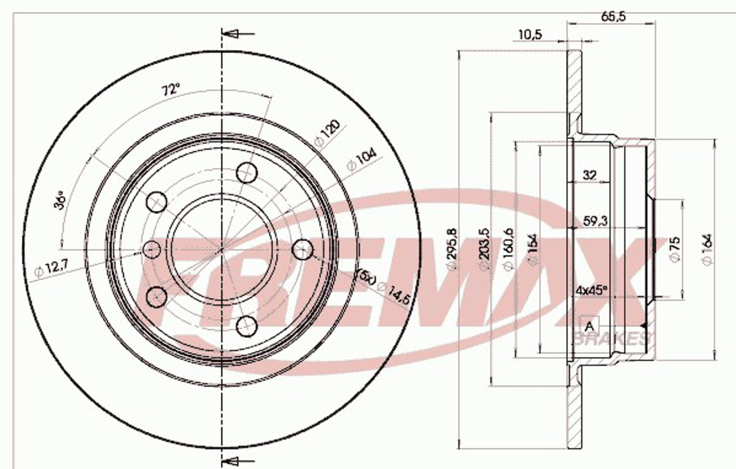 Диск тормозной FREMAX BD-1725
