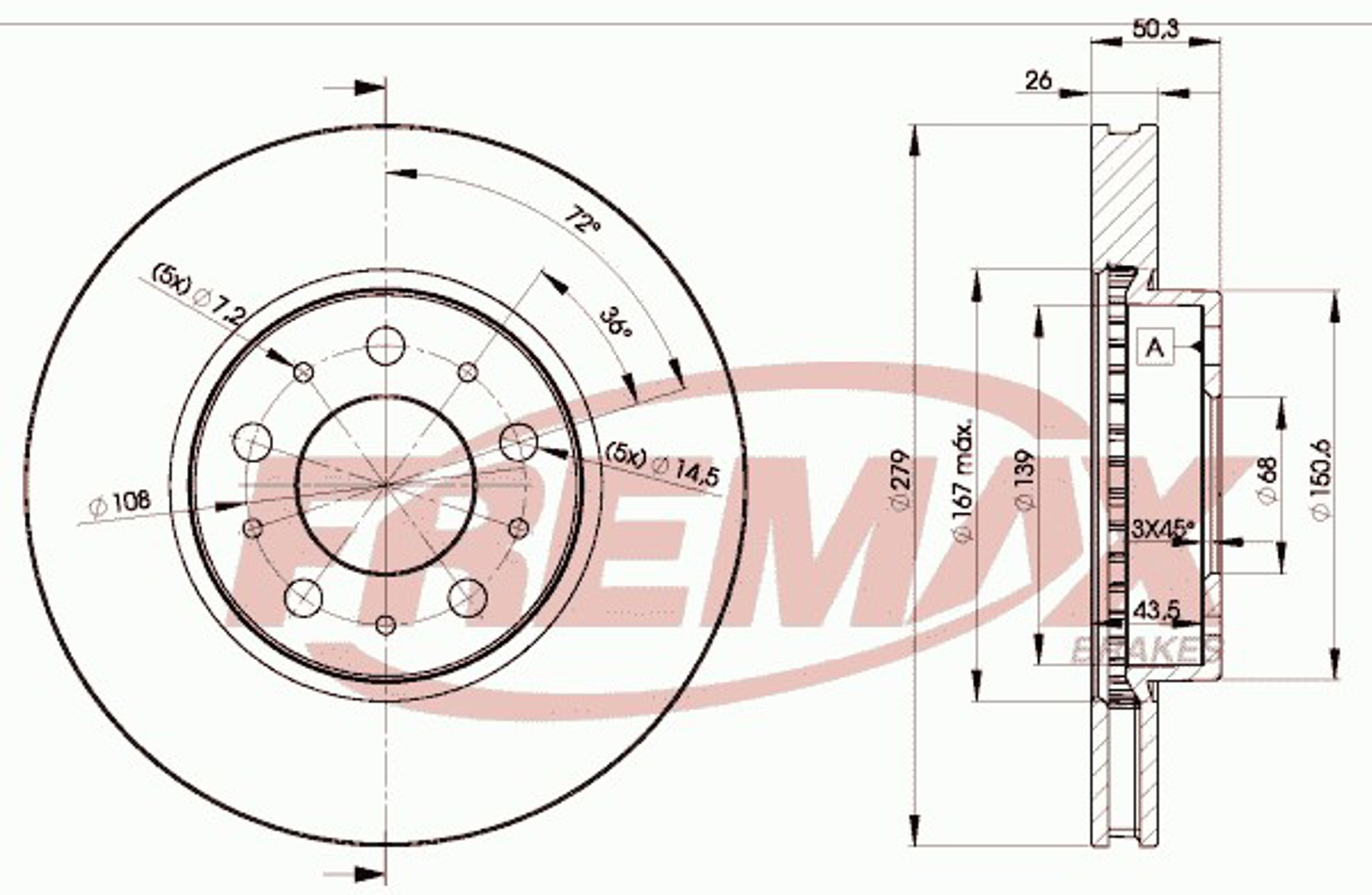 Диск тормозной FREMAX BD-1788