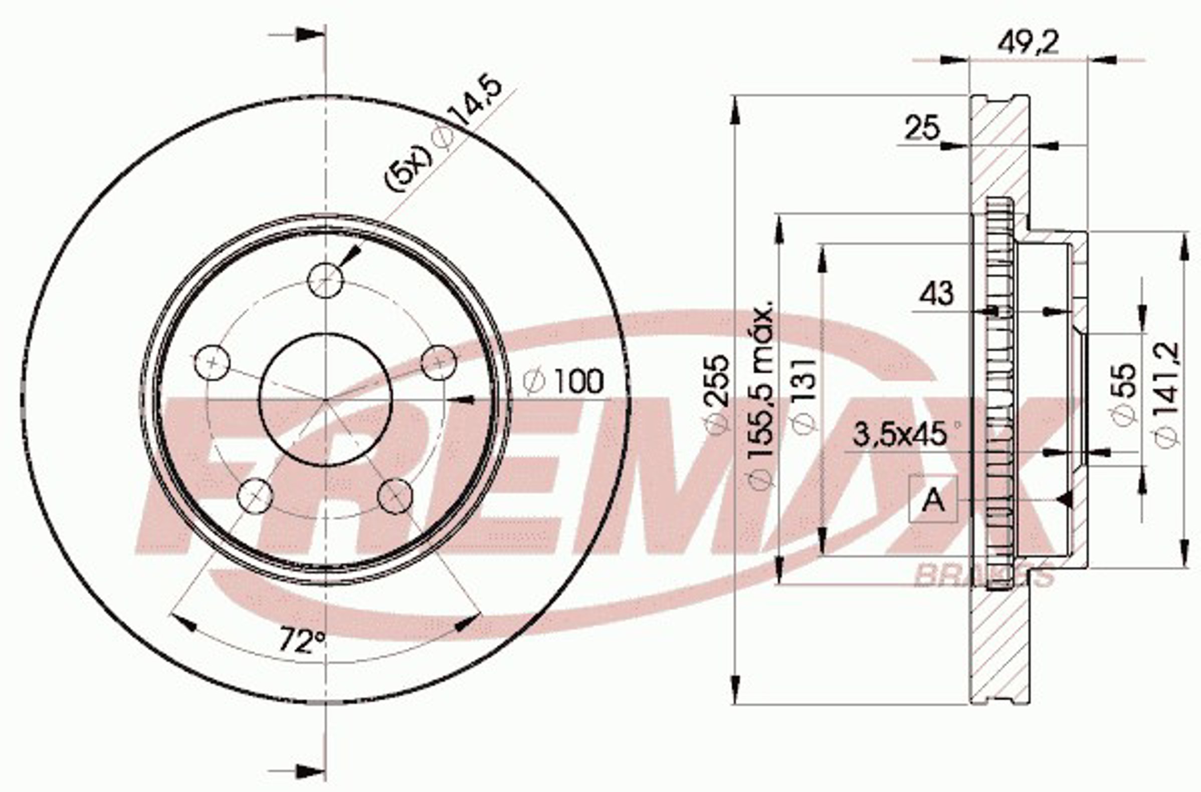 Диск тормозной FREMAX BD-2047