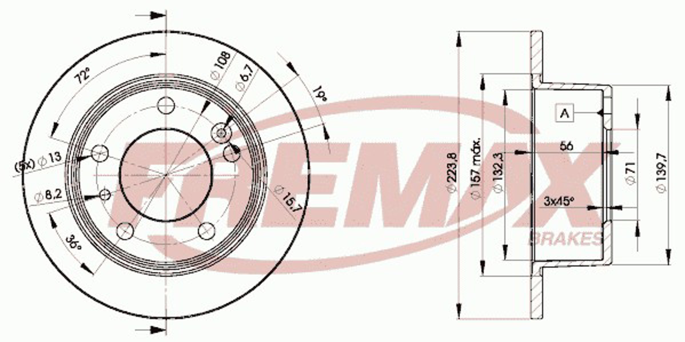 BD-2062 FREMAX Диск тормозной