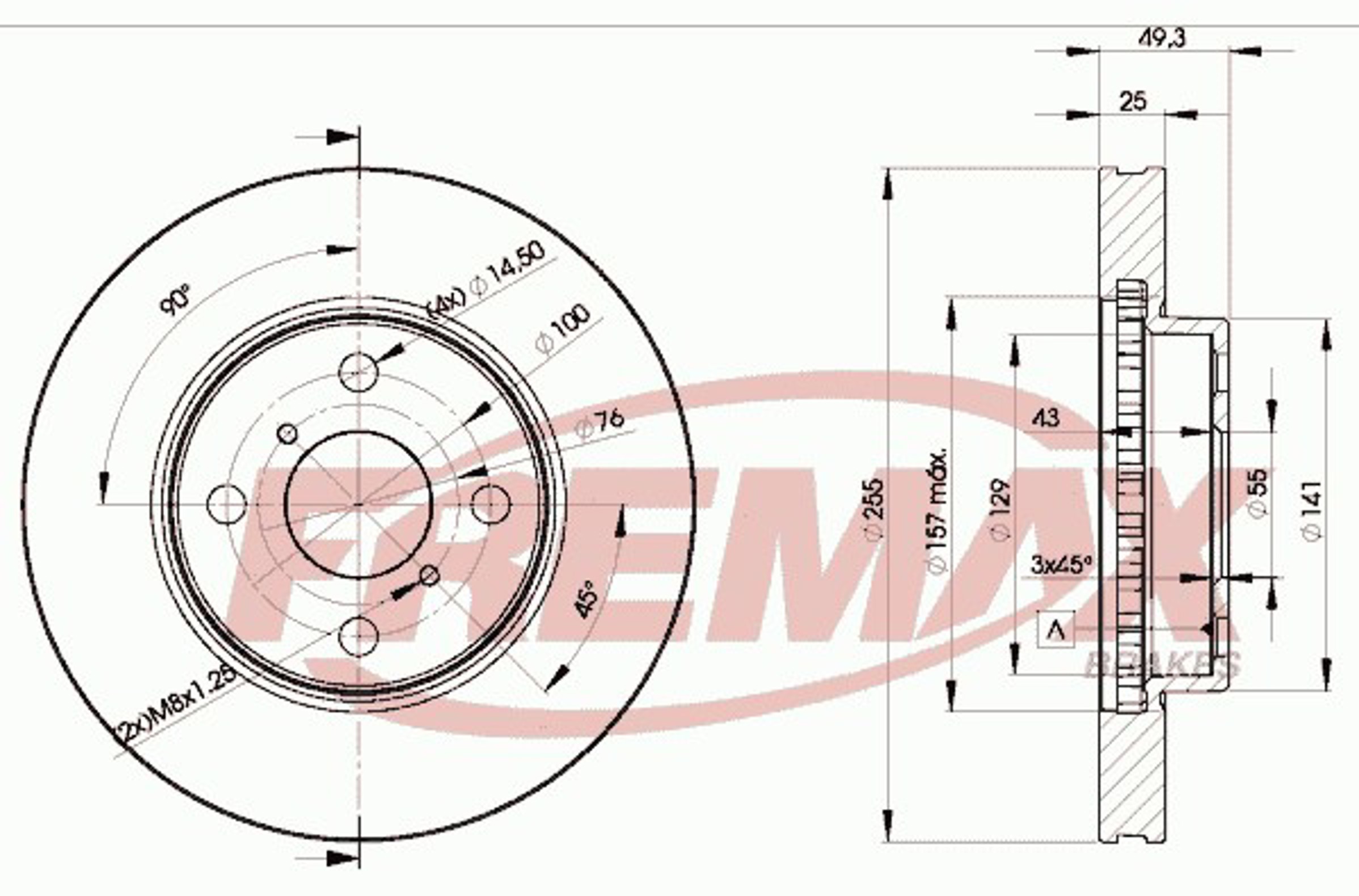 Диск тормозной FREMAX BD-2100